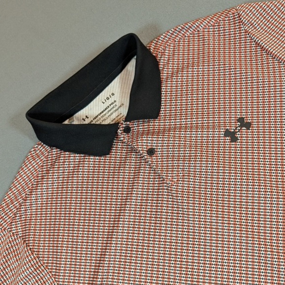 Under Armour Mens Performance Polo Shirt All Over‎ Geo Print Size Large